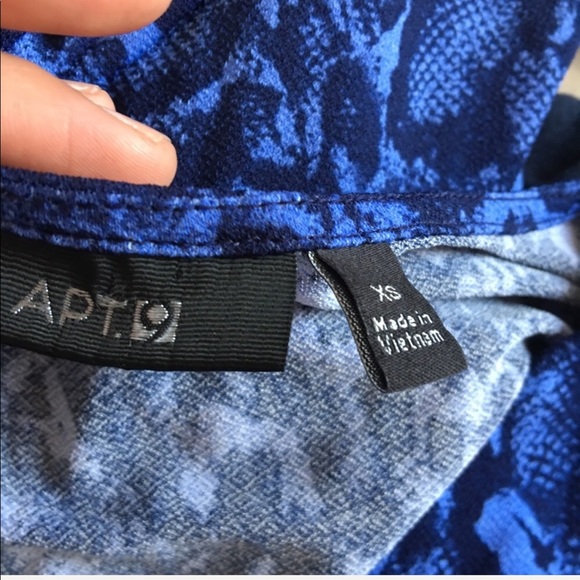 APT. 9 | SNAKE PRINT BLUE WRAP DRESS - Picture 4 of 8